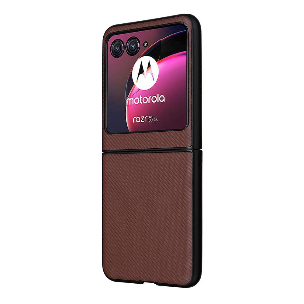 Motorola Razr40 Ultra Retro Leather Grain Protective Phone Case