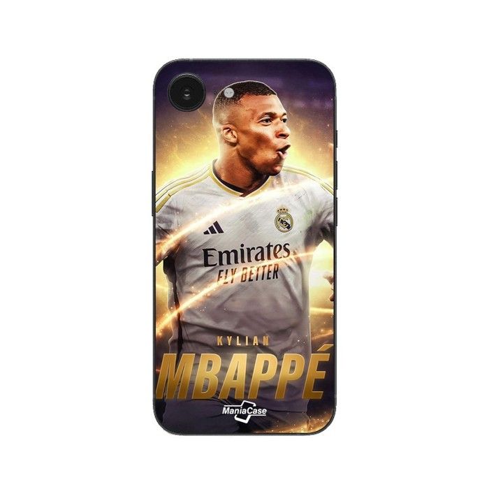 Coque de téléphone - MANIACASE - iPhone SE 2024 - Kylian Mbappe - Noir - Souple