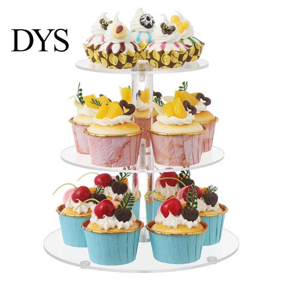 Kuchenständer 1 Set Ständer 3/4 Schichten Transparent Rund Große Kapazität Cupcake Einfache Montage Acryl Party Turm Hochzeit Zubehör Regal