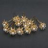 12pcs Delicate Fashion Bridal Headpiece U-Shaped Pin Pearl Flower Hairpin Women Hair Fork Coiled Hair Accessory Hairpin