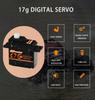 Two 17G Digital Servos, Waterproof, High Torque, Plastic Gear, Analog Servo, Low Noise, for 114 and 116 Scale RC Cars, Tanks, Boats, Models,