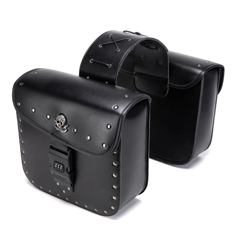 

Spacious Anti Theft PU Leather Motorcycle Bags Side Case Universal High Capacity Storage For Tools And Riding 1