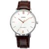 Casio Quartz Men's Watch MTP-VT01L-7B2 Silver with Brown Leather Band