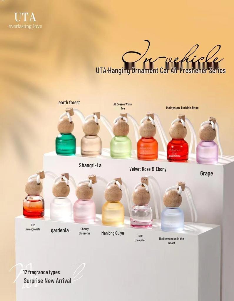 UTA·UT Aromatherapy Car Hanging Ornament: Fresh, Elegant, Long-Lasting Niche Fragrance.