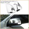 ABS Chrome Rearview Mirror Cover for Ford Everest 2015-2026 Ranger 2015-2026 Side Mirror Cap Shell Protective Decorative Acc.