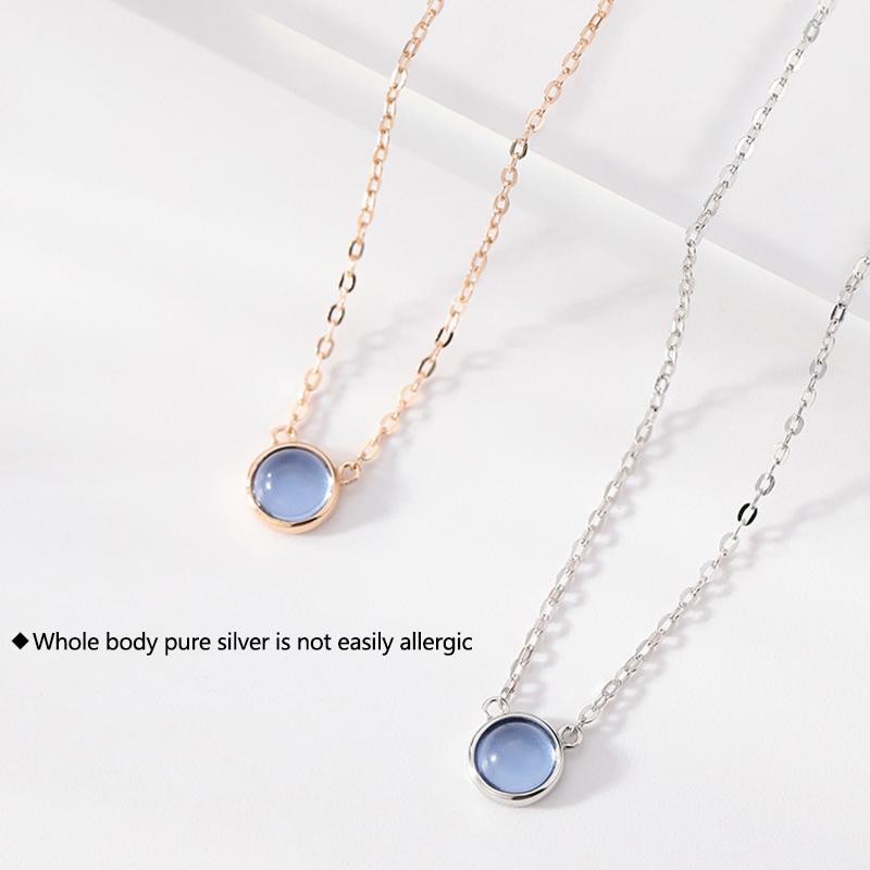 Elegant Ocean Heart  Necklace, Delicate Collarbone Pendant Jewelry For Women Fine Gift