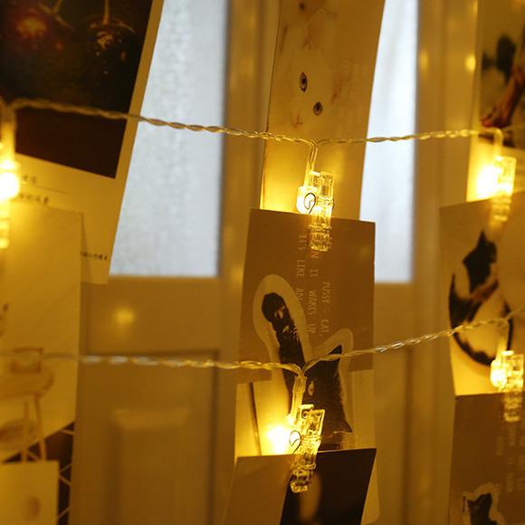 LED Photo Clip String Lights for Proposal and Room Decoration
