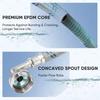 A78E-4FT Washing Machine Hoses Set, 2 Pack Core Braided Stainless Steel Burst-Proof Washer Hoses With 90 Degree Elbow