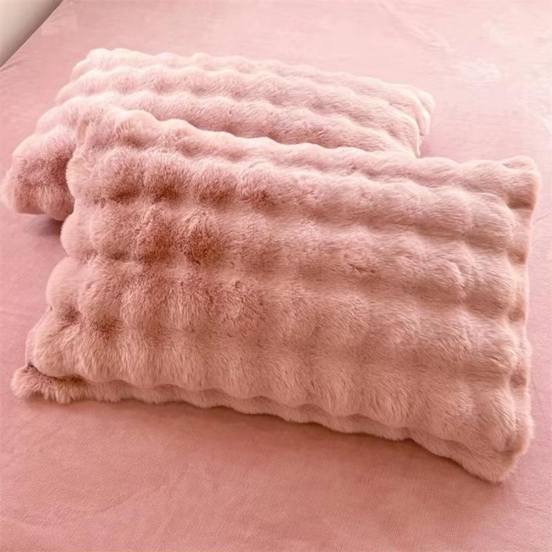 2025 new light luxury rabbit plush rabbit plush pillowcase