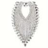 Costume Jewelry and Accessories V-Neckline Evening Dress Rhinestone Shoulder Badge and Other Accessories