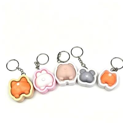 Cartoon Animals Finger Button Clicker Slow Resbound Squeeze Toy Keychain Office Relaxation