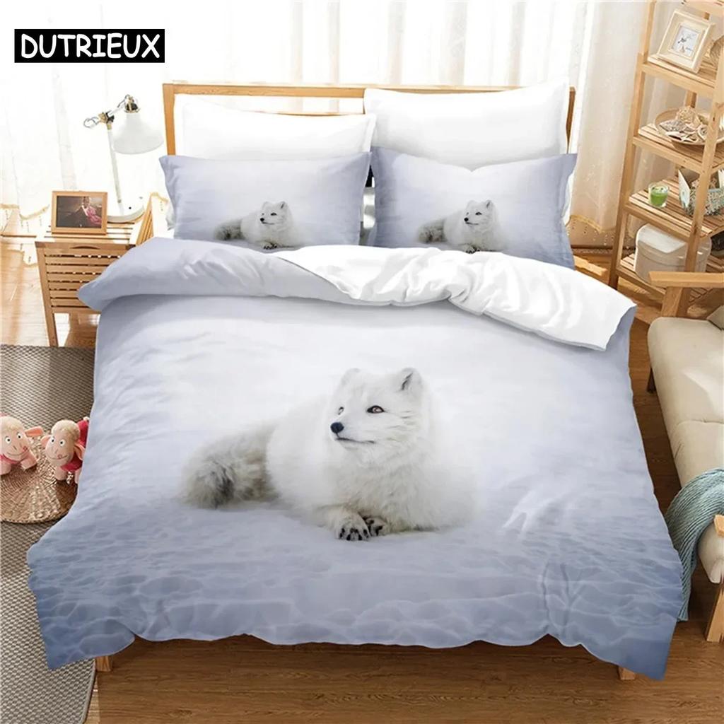 Adorable Lovely Dog Comfortable with Soft Fabric Duvet Comfortable Quilt Cover Pilowcase Beding Set Children Bedrom Decoration Home Textile