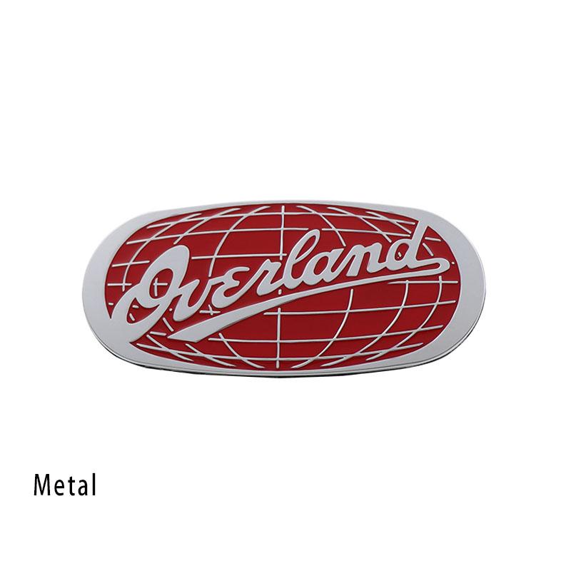 

3D Overland для внедорожника, стайлинг автомобиля, крыло, эмблема задней двери багажника, наклейка-значок chrome-red