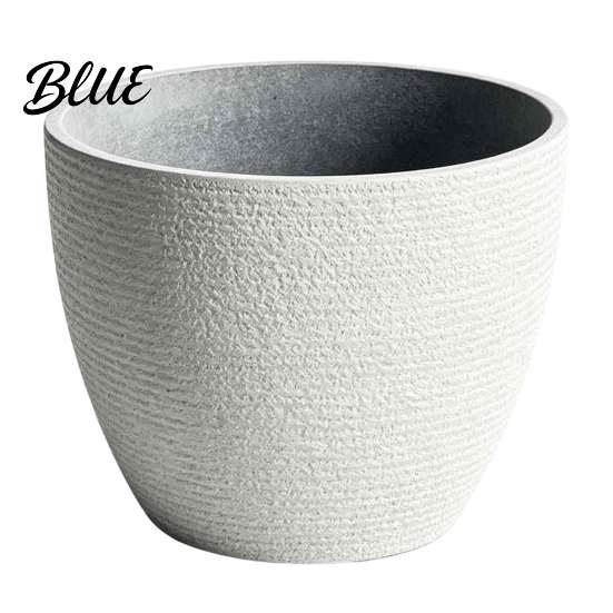 Small Large Succulent Pot Tall Resin Planter Thickened Faux Stone Plant with Embossed Modern Indoor Outdoor Flower Texture Decorative for