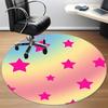 1pc Star PatternChair Carpet for Office, Indoor Non-Slip Washable Polyester Fiber Carpet, Mat For Office, Machine Washable