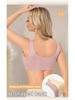 Seamless Wireless Sports Bra for Women - European & American Style with Fixed Cups