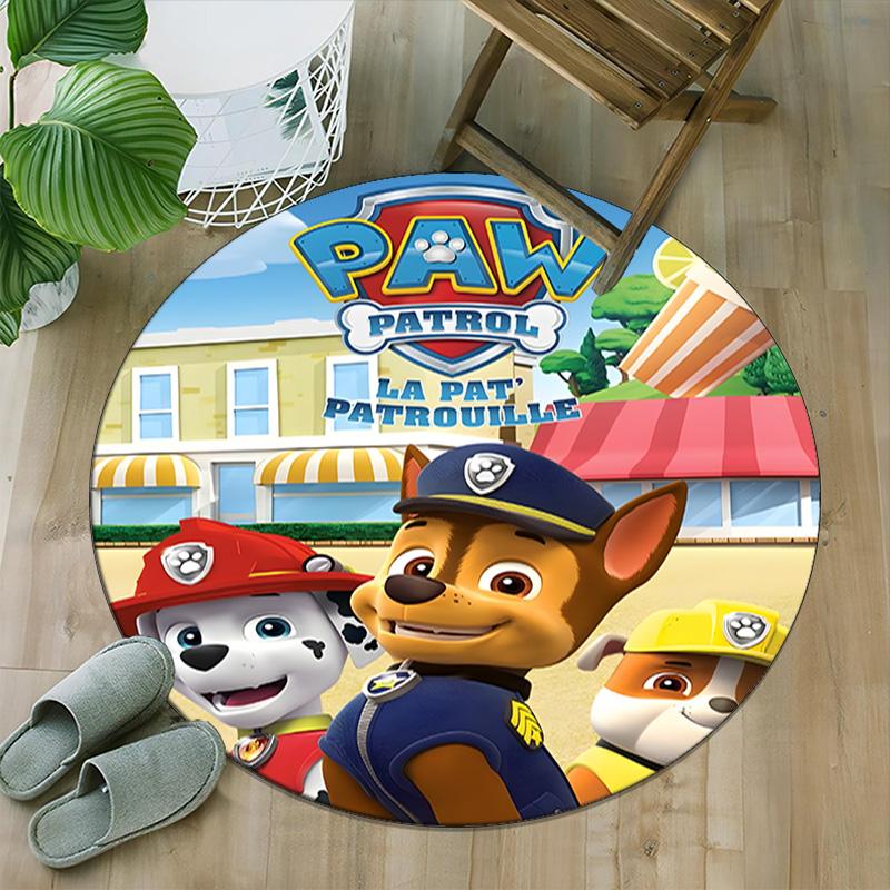1pc Paw25 Carpet, Round Rug, Comfortable, Suitable for Entryways, Living Rooms, Office, And Bedrooms, Christmas Decoration