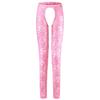 Sissy Lingerie See Through Floral Lace Open Crotch Long Pants Men Low Rise Bottoms Lounge Tight Stretchy Trousers Sleepwear