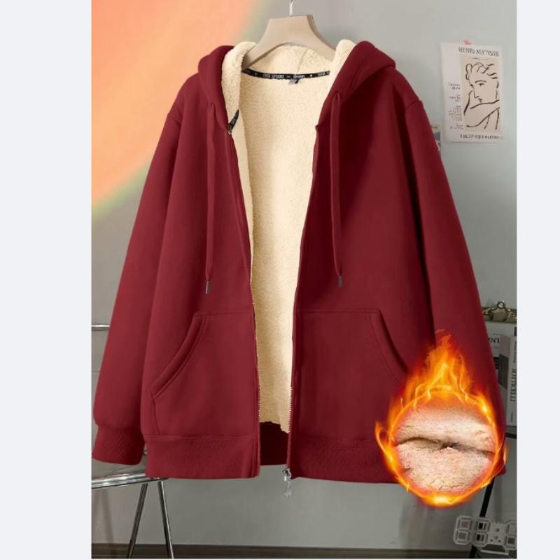 Kurtka męska zimowa, ciepły polar jagnięcy, młodzieżowy, gruby płaszcz z aksamitu, swobodna kurtka z kapturem, kardigan