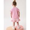 Girl Wooden Ear Pink Stereo Rabbit Short-Sleeved T-shirt Shorts Two-piece Set Baby Pure Cotton Summer Dress Kids Suit 6