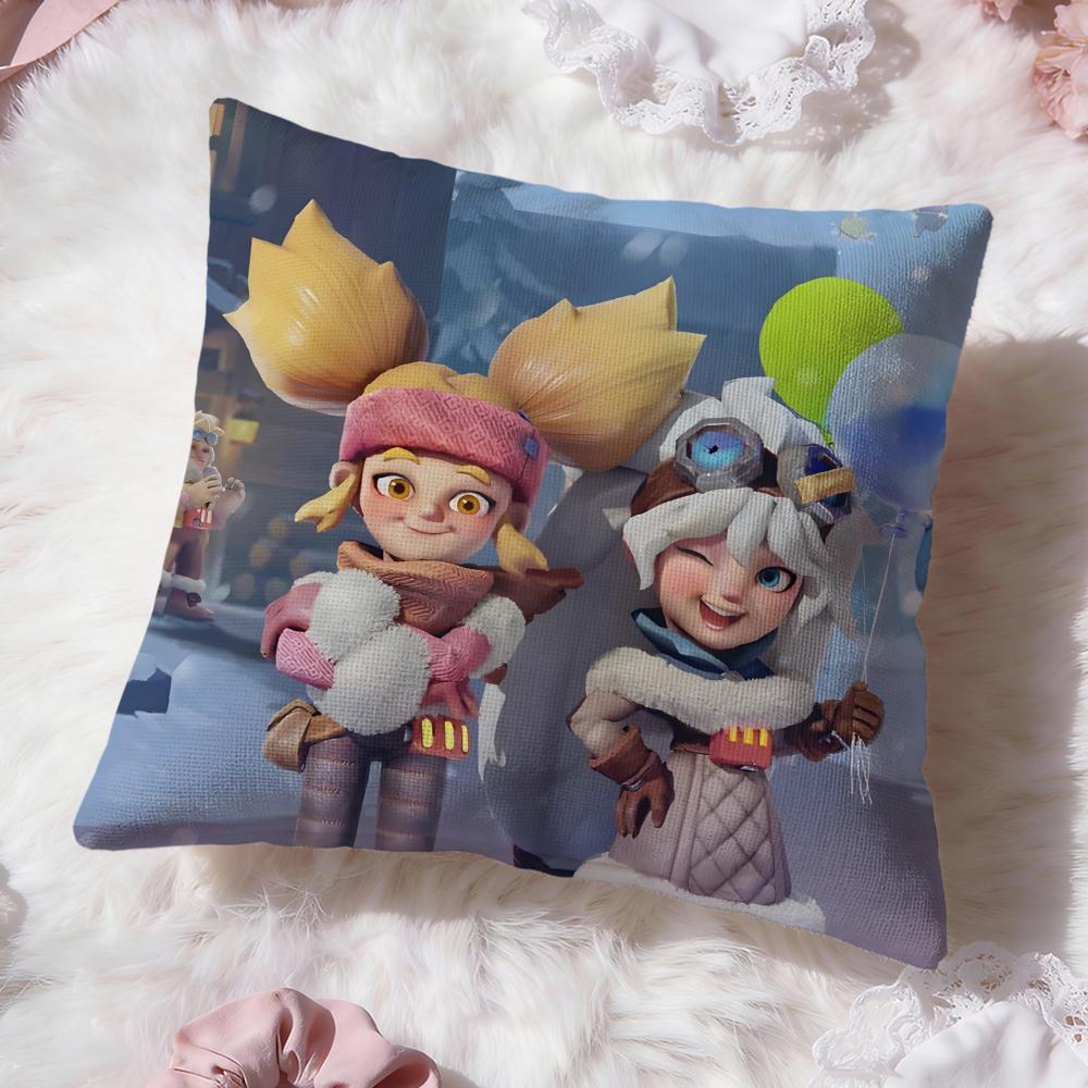 Whiteout Survival Cushion Cover Premium Comfort Reversible Pillow Cove -Two in One Design for Any Room & Car Interior 12x12Inch