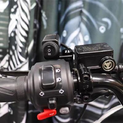 Motorbike Headlight Switch Handlebar Light Switch Handlebar On Off Button Switch Aluminium Alloy Fog Brake Light Switch
