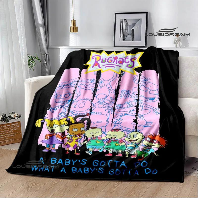 3D Cartoon R-rugrats Blankets Picnic blanket blankets for beds Flange Warm blanket Home travel blanket bed linings birthday gift