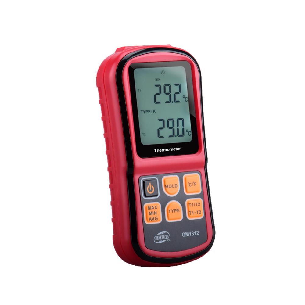 BENETECH Industrial Digital Thermocouple Thermometer J K E N R S Type 2 Probe Thermocouple Temperature Meter Temp Measure Tools