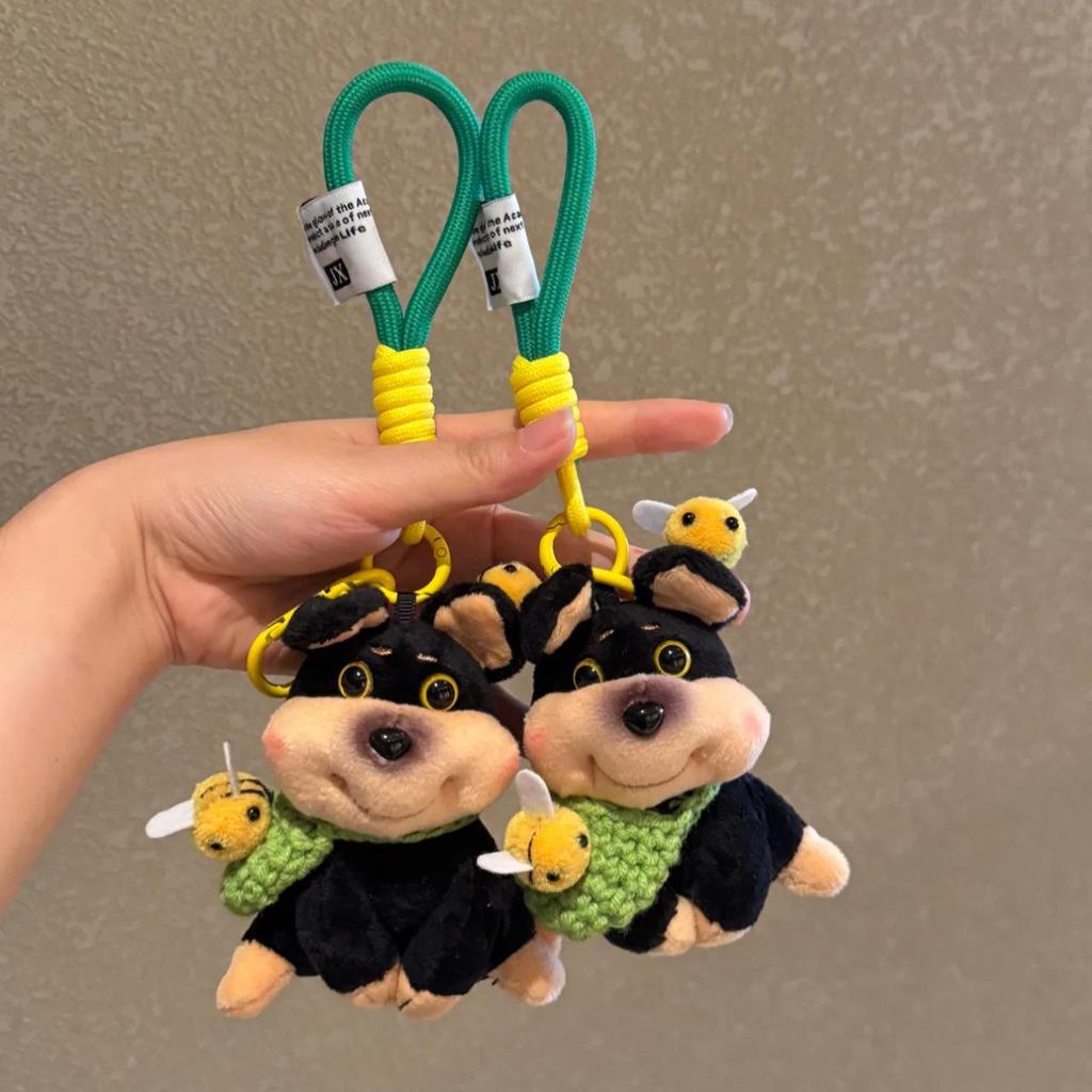 Little Bee Dog Plush Keychain & Car Ornament - Phone Pendant & Birthday Gift