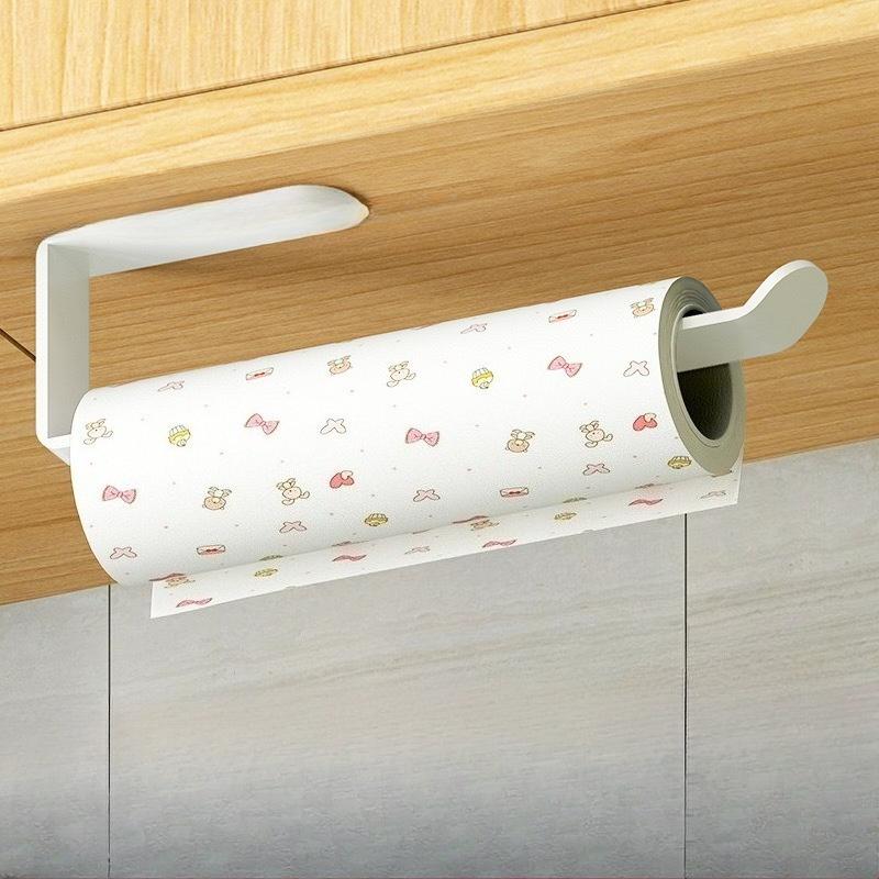 Kitchen Paper Towel Holder Adhesive Tissue Hanger Toilet Roll Paper Dispenser Cabinet Storage Napkin Rack Bathroom Accessories