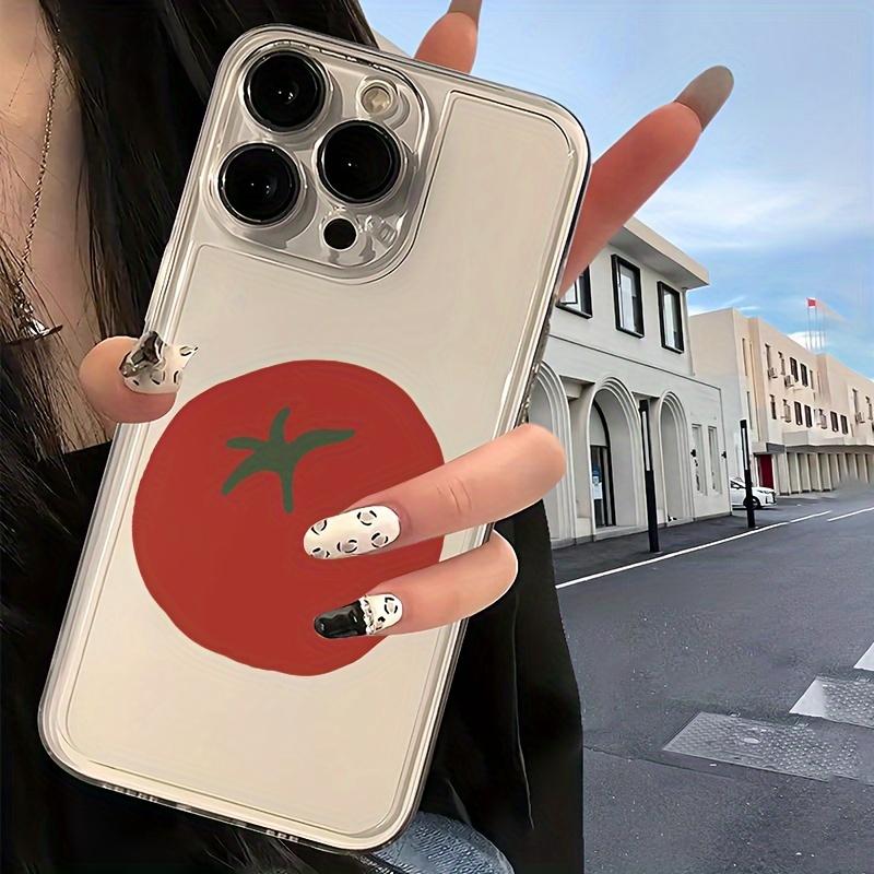 Tomato Transparent Phone Case For iPhone 16 Case iPhone 16 Pro Max 11 12 13 16 15 Pro X XR XS Max 7 8 Plus SE Shockproof Cover