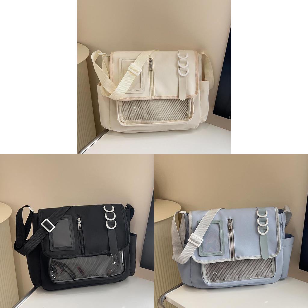 Nylon Student Shoulder Bag With Large Capacity For Daily School Use