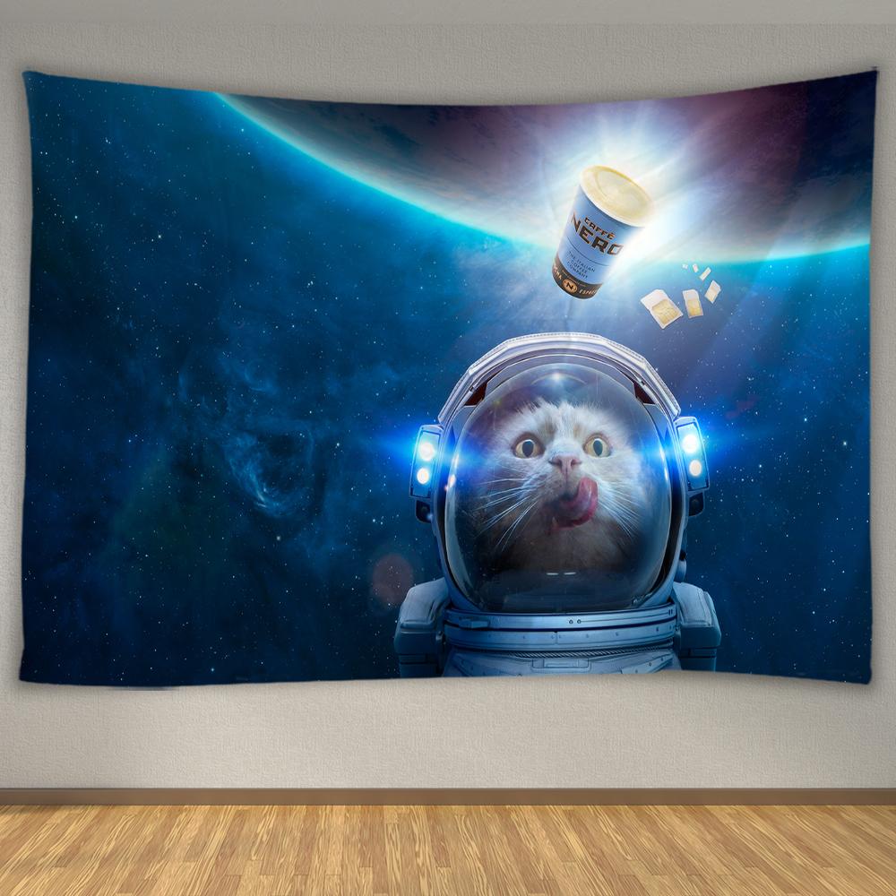 Bedroom Living Room Tapestry Cat Print Tapestry Kawaii Room Decor Tapestry Wall Hanging Home Decor Psychedelic Tapestry