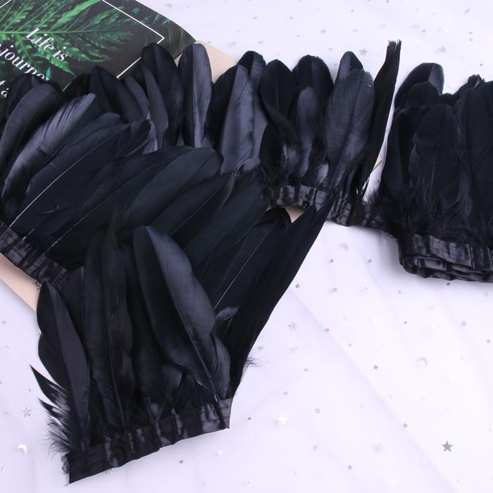 2 Yard Goose Feathers Trim Wedding Party Decoration 15-20Cm Fringes Clothes Macrame Feather Diy Plumes Ribbons For Crafts