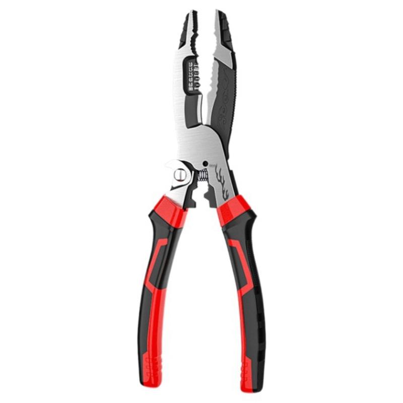 

Professional Wire Stripping and Cutting Pliers Cable Crimper Tool for Efficient Electrical Installation and Maintenance 1