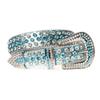 Vintage Rhinestone Sparkly Punk Belt with High-End Pin Buckle
