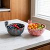 Ceramic Self-Rotating Berry Bowl Vortex-Style Vegetable Colander Vegetable Washer