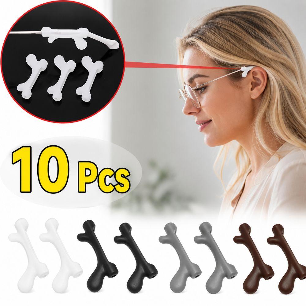 10Pcs Silicone Eyeglass Ear Grips Anti Fall-Off Glasses Ear Hooks Glasses Temple Accessories