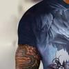 Men's T-shirt Double Skull Printed T-shirt Pattern T-shirt Men's Summer Clothing Short Sleeve T-shirt