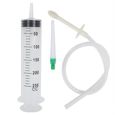 Jeringa de enema unisex, jeringa de limpieza anal, sistema de ducha con accesorio de manguera, 250 ml