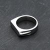 Fashion 316L Stainless Steel Simple Rings For Men Women Punk Hip Hop Square Band Flat Top Signet Ring Charm Party Jewelry Gifts