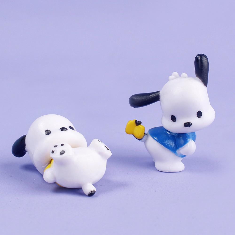 Playful Pacha Dog Pvc Figurine Set For Diy Phone Case Decoration