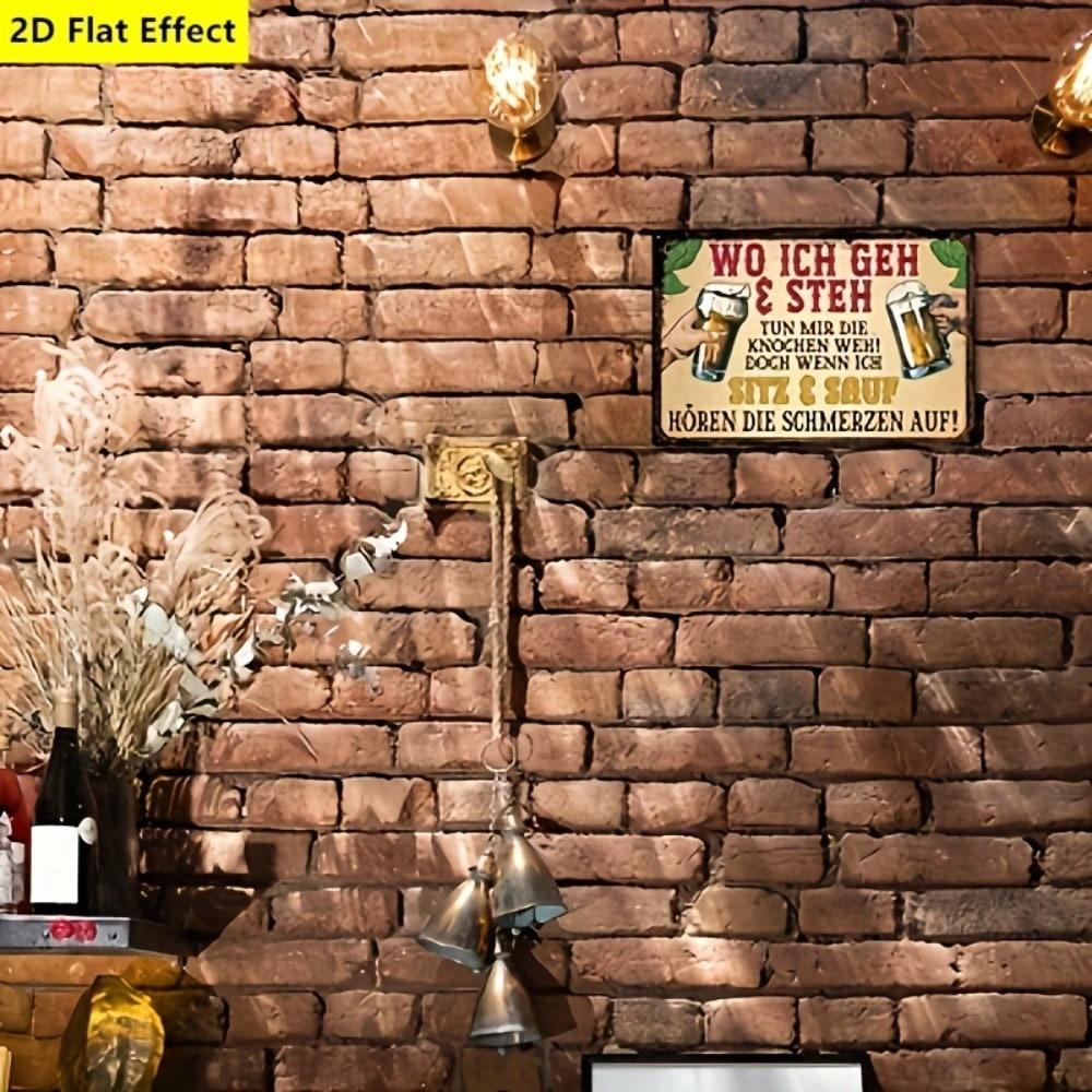 Rustic Farm Sign Metal Wall Art Vintage Decor for Cafe Bar Living Room 15x20cm