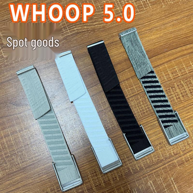 Black Cashmere Elastic Nylon Strap for Whoop 4.0/5.0 Watch Band