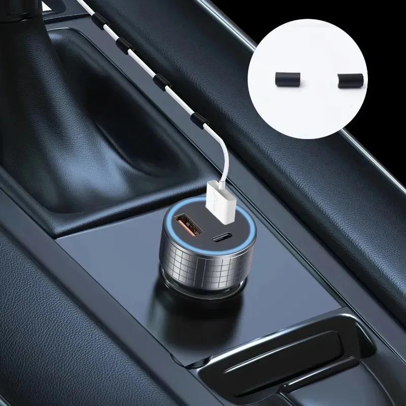 6/12/30/60PCS Car Cable Clips No Trace Removable Clip Wire Fix Holder Organizer for Car Dashboard Charging Cable Management