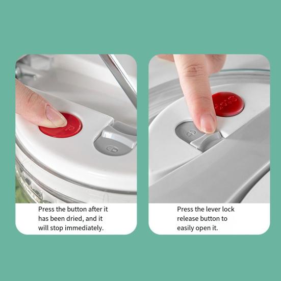 Spinner Large Manual Lettuce Spinner And Draining with Colander System Multi-functional Plastic Vegetable Fruit Washer