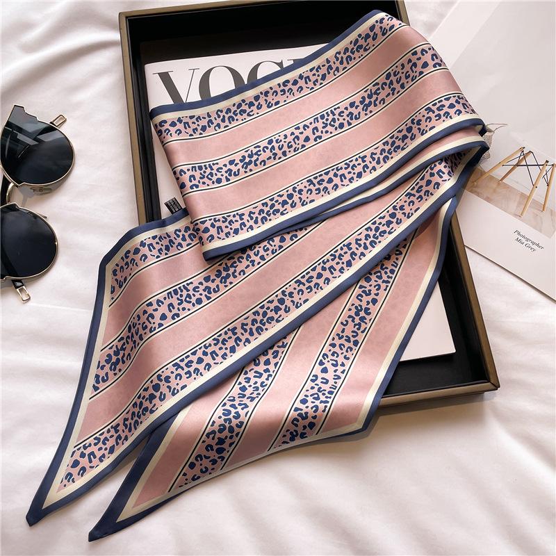 Scarf, Long Silk Scarf, Versatile Silk Scarf, Double-Layer Simulated Silk, Diagonal Scarf, Autumn And Winter Hair Binding And Scarf