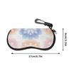 2D-Elegant Floral Printed Eyewear Pouch, Protective Sunglasses Case for Women, Portable Soft Fabric Glasses Holder, Lightweight Travel Organizer Acces