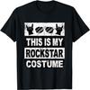 Fantasia Outfit de Rockstar Retrô Homens Mulheres Crianças Adulto Camiseta de Rockstar