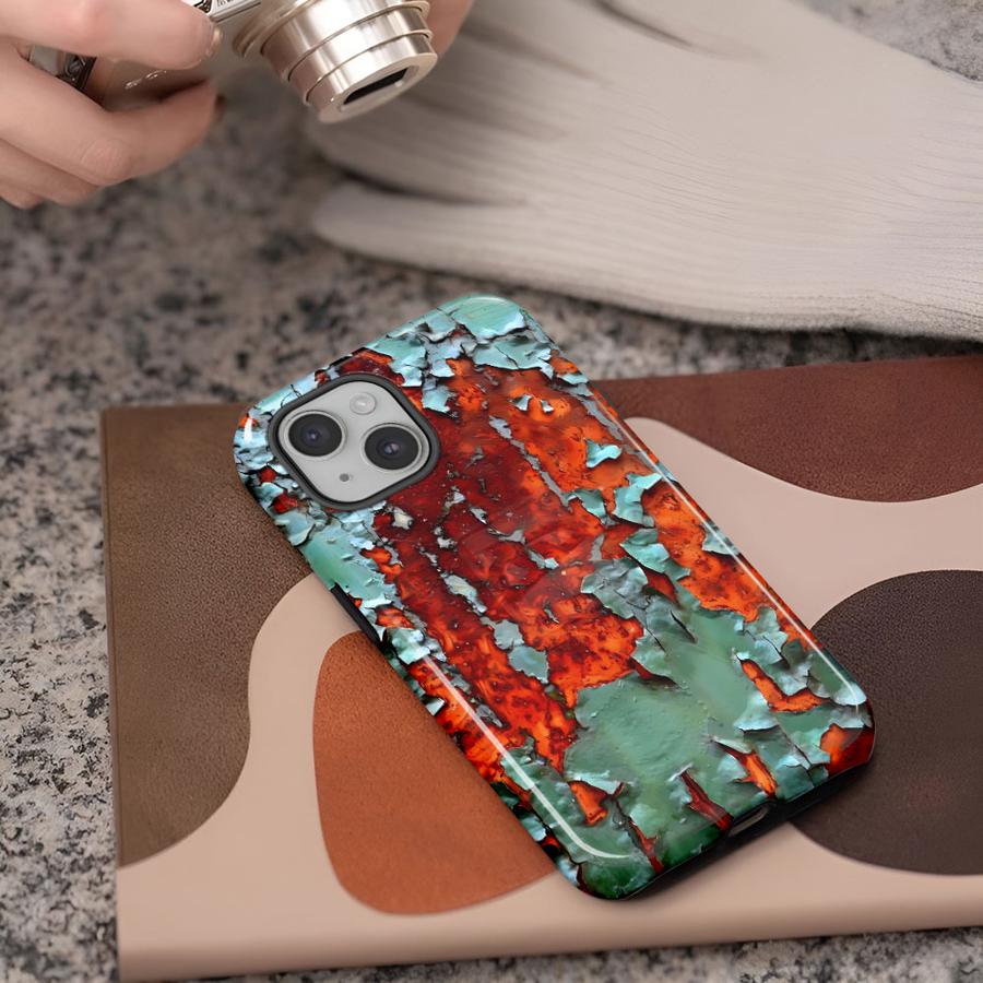 Soft Cover Capa Phone Case for Apple iPhone 17 Pro Max 15 14 16 Plus 16e 12 Air 11 XS XR 13 Retro Rust